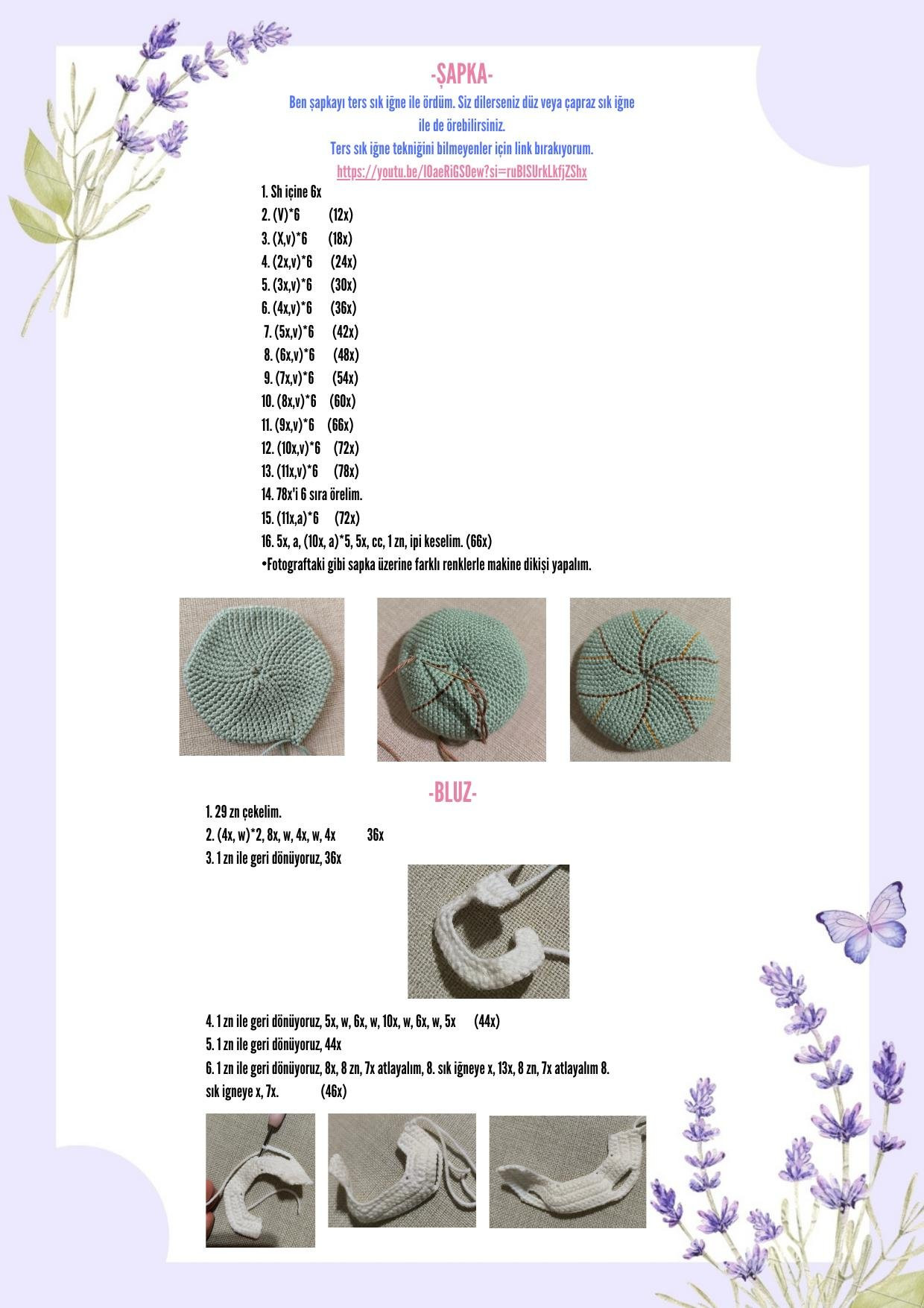 HƯỚNG DẪN MÓC BÚP BÊ NEŞE BEBEK (MÀU XANH VÀ HỒNG)