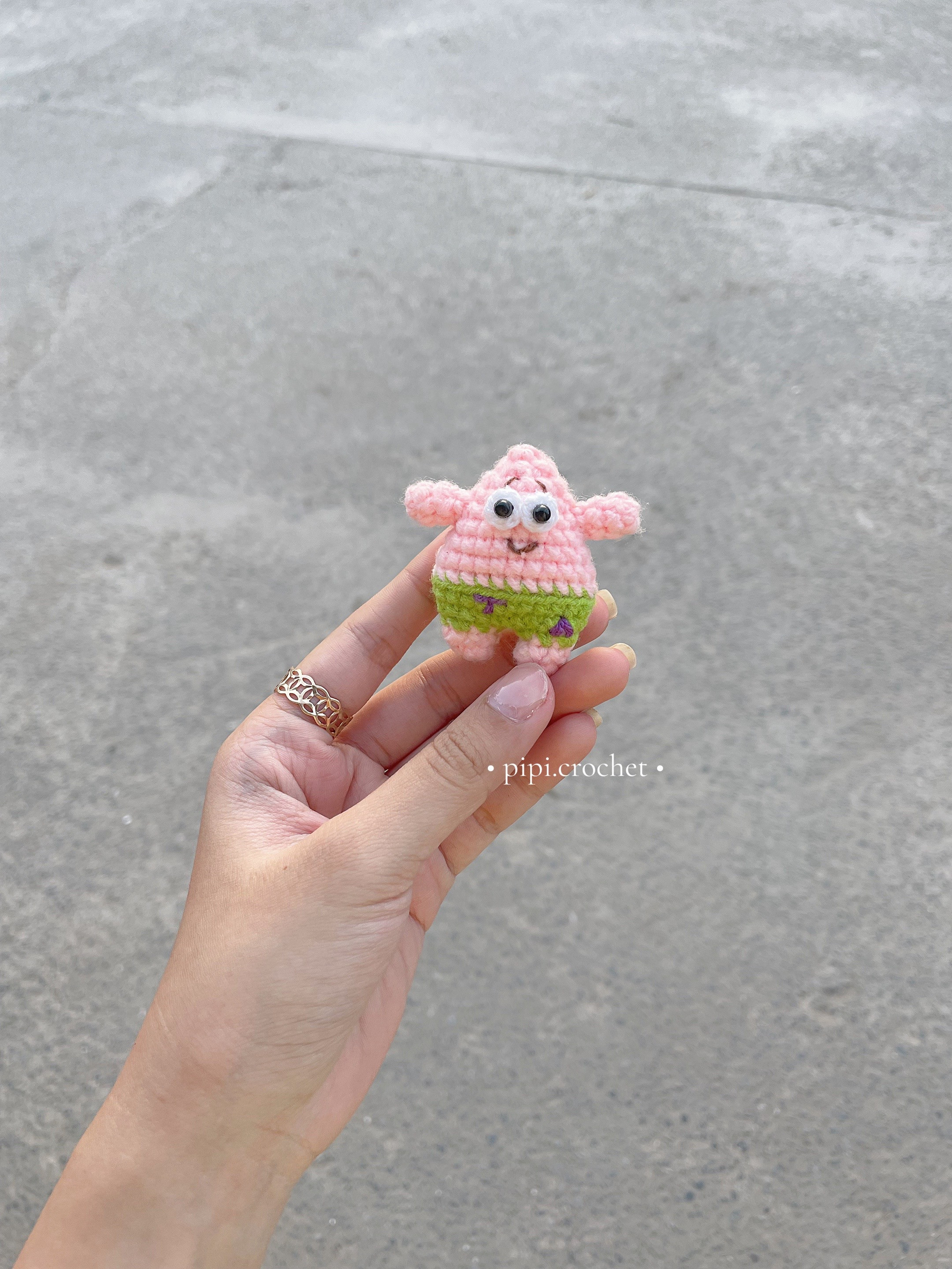 Hướng dẫn móc búp bê Sao Biển Patrick màu hồng xanh