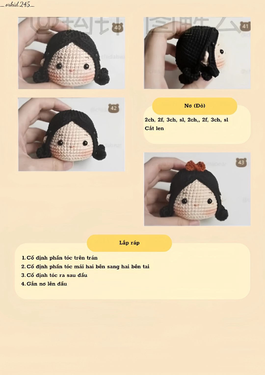 Hướng dẫn móc búp bê Snow White dễ thương bằng len milk cotton