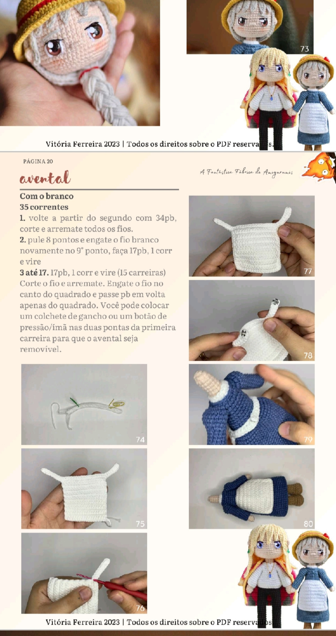 HƯỚNG DẪN MÓC BÚP BÊ SOPHIE HATTER AMIGURUMI