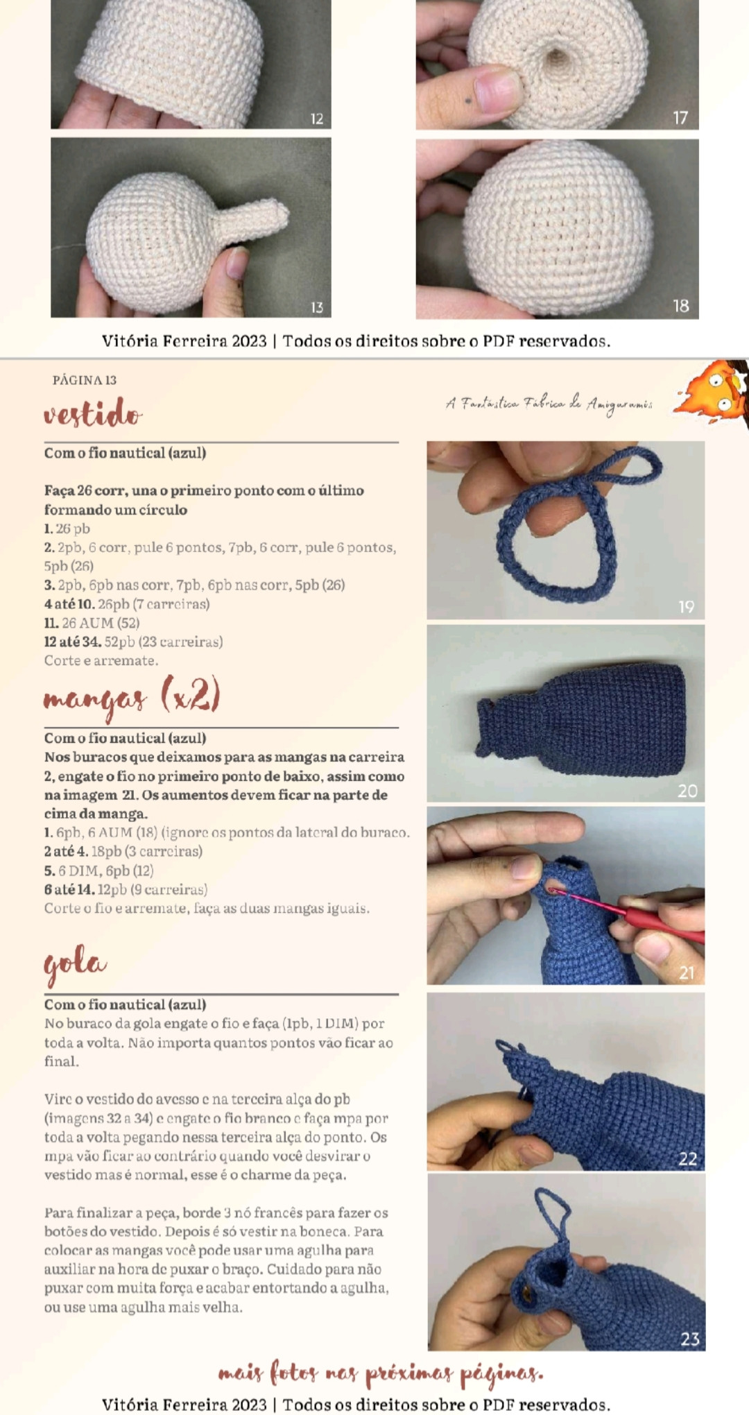 HƯỚNG DẪN MÓC BÚP BÊ SOPHIE HATTER AMIGURUMI