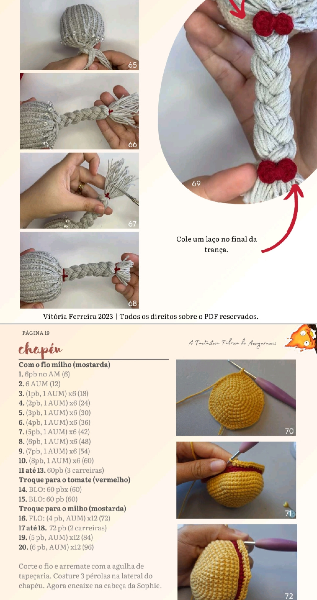 HƯỚNG DẪN MÓC BÚP BÊ SOPHIE HATTER AMIGURUMI