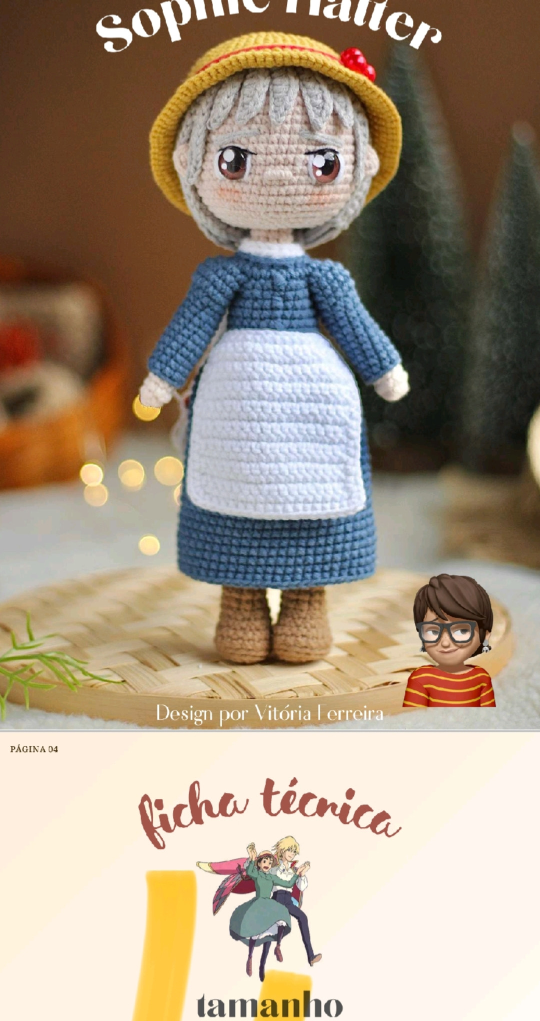 HƯỚNG DẪN MÓC BÚP BÊ SOPHIE HATTER AMIGURUMI