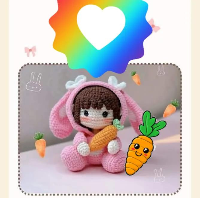 Hướng dẫn móc búp bê thỏ Amigurumi dễ thương