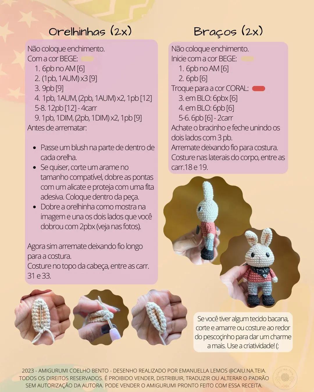 HƯỚNG DẪN MÓC BÚP BÊ THỎ BENJAMIN - RECIPE GRATUITA