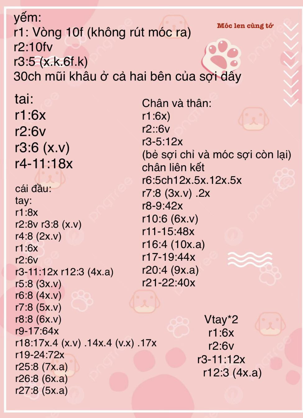 Hướng dẫn móc búp bê thỏ mặc váy hồng cầm cà rốt