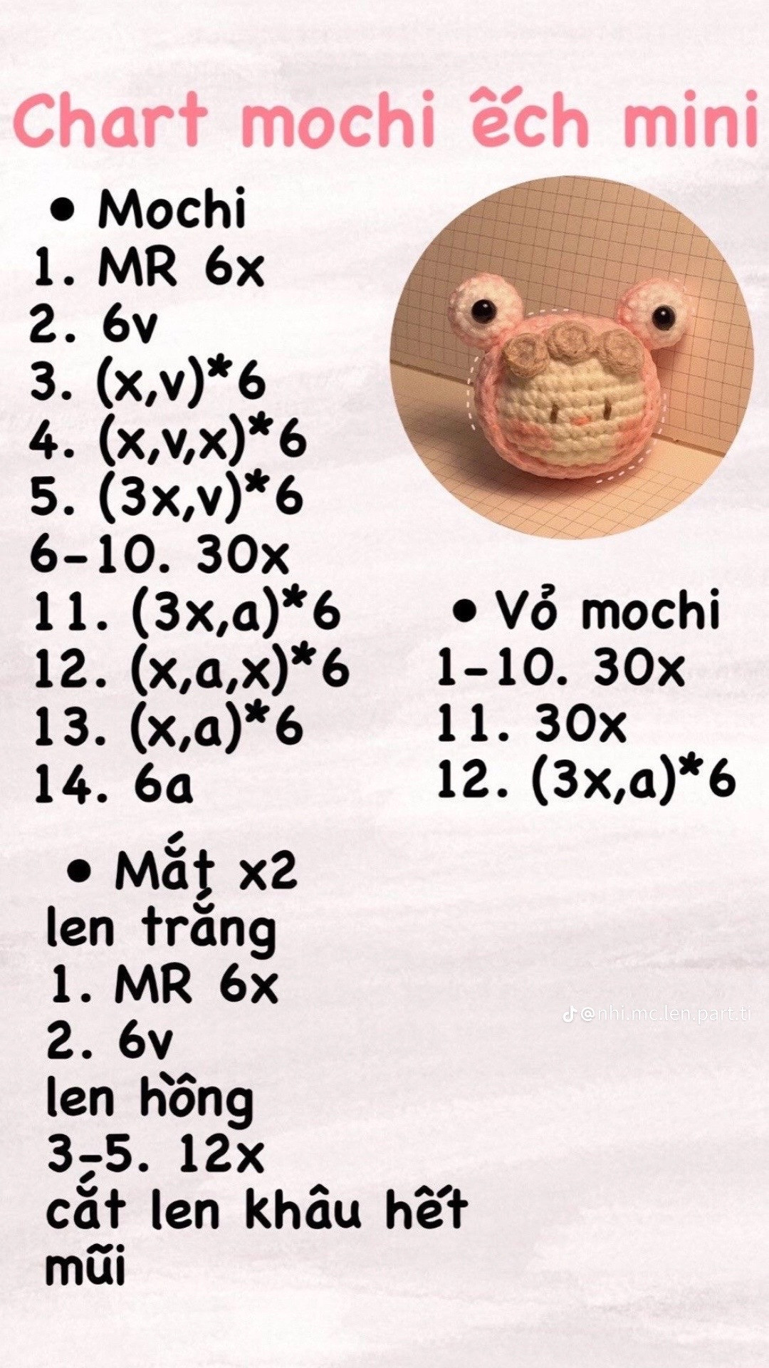 Hướng dẫn móc búp bê Thỏ Tiên Hoa màu hồng dễ thương