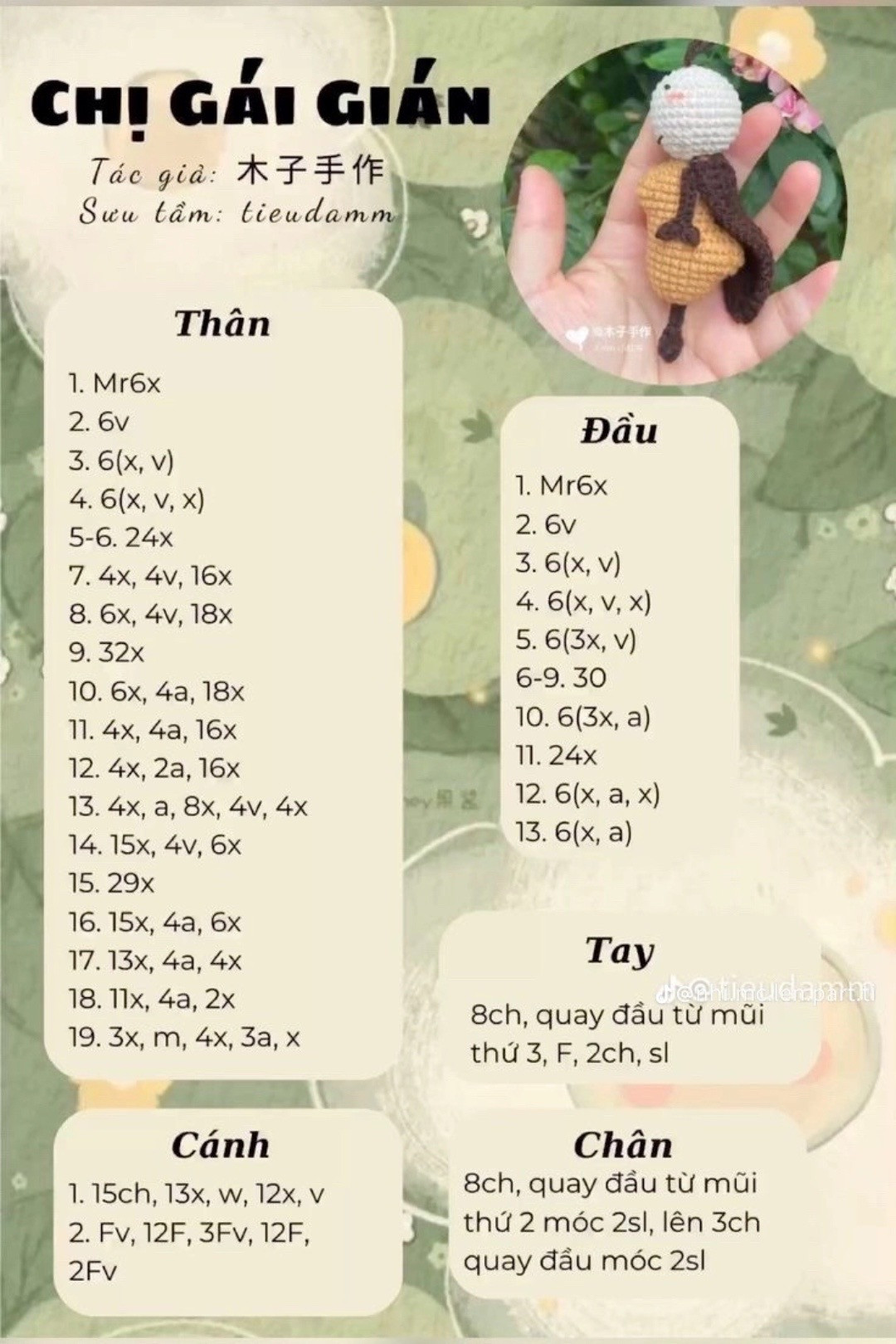 Hướng dẫn móc búp bê Thỏ Tiên Hoa màu hồng dễ thương