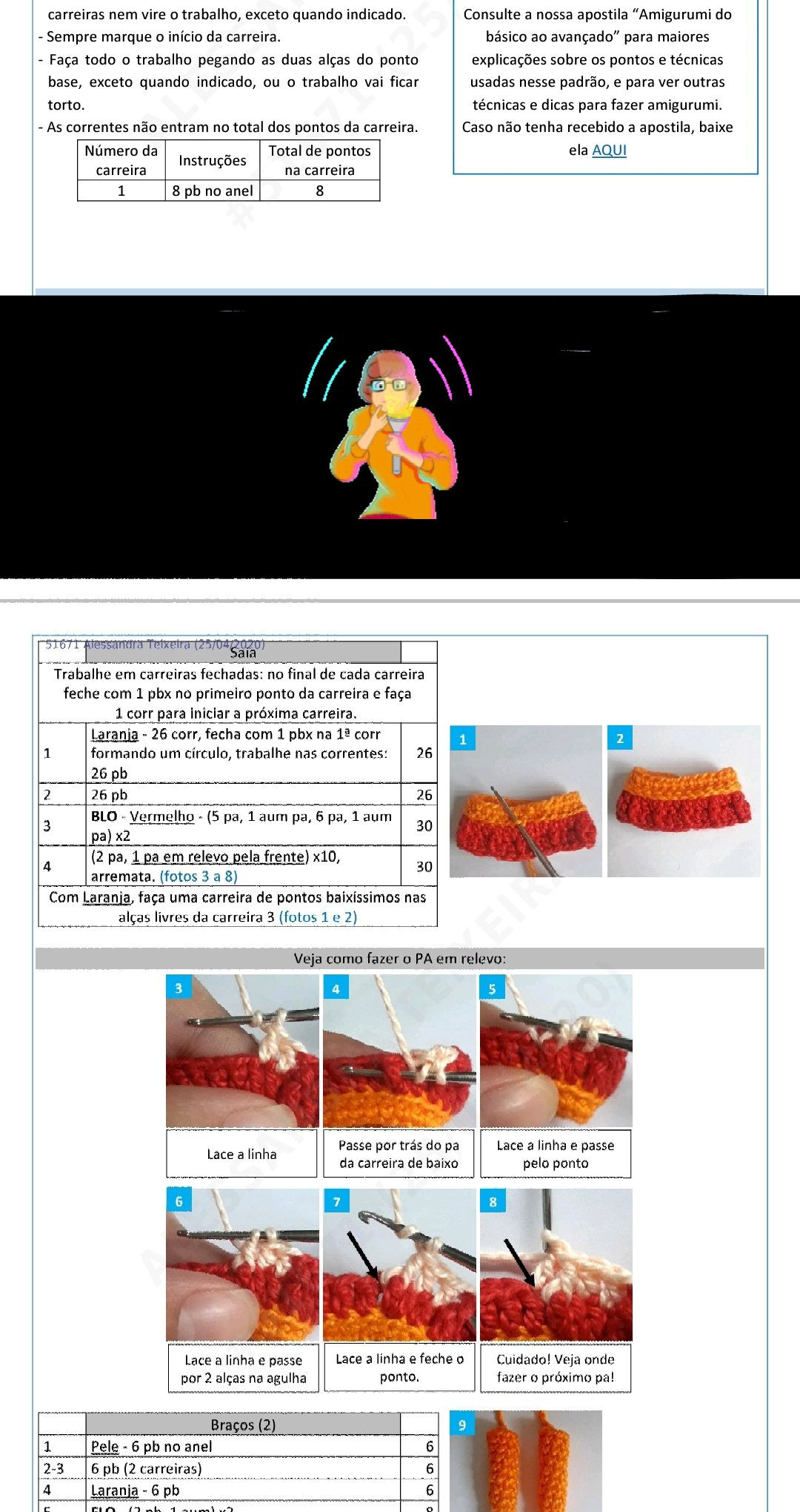 Hướng dẫn móc búp bê Velma Scooby Doo chi tiết