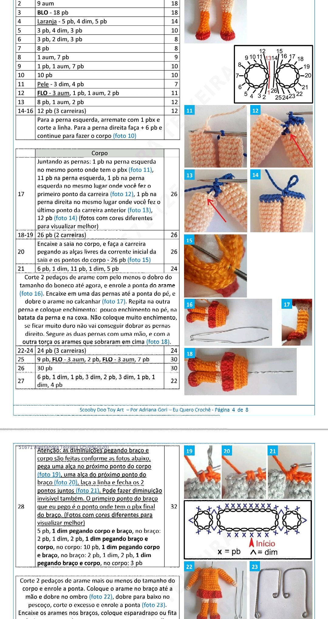 Hướng dẫn móc búp bê Velma Scooby Doo chi tiết