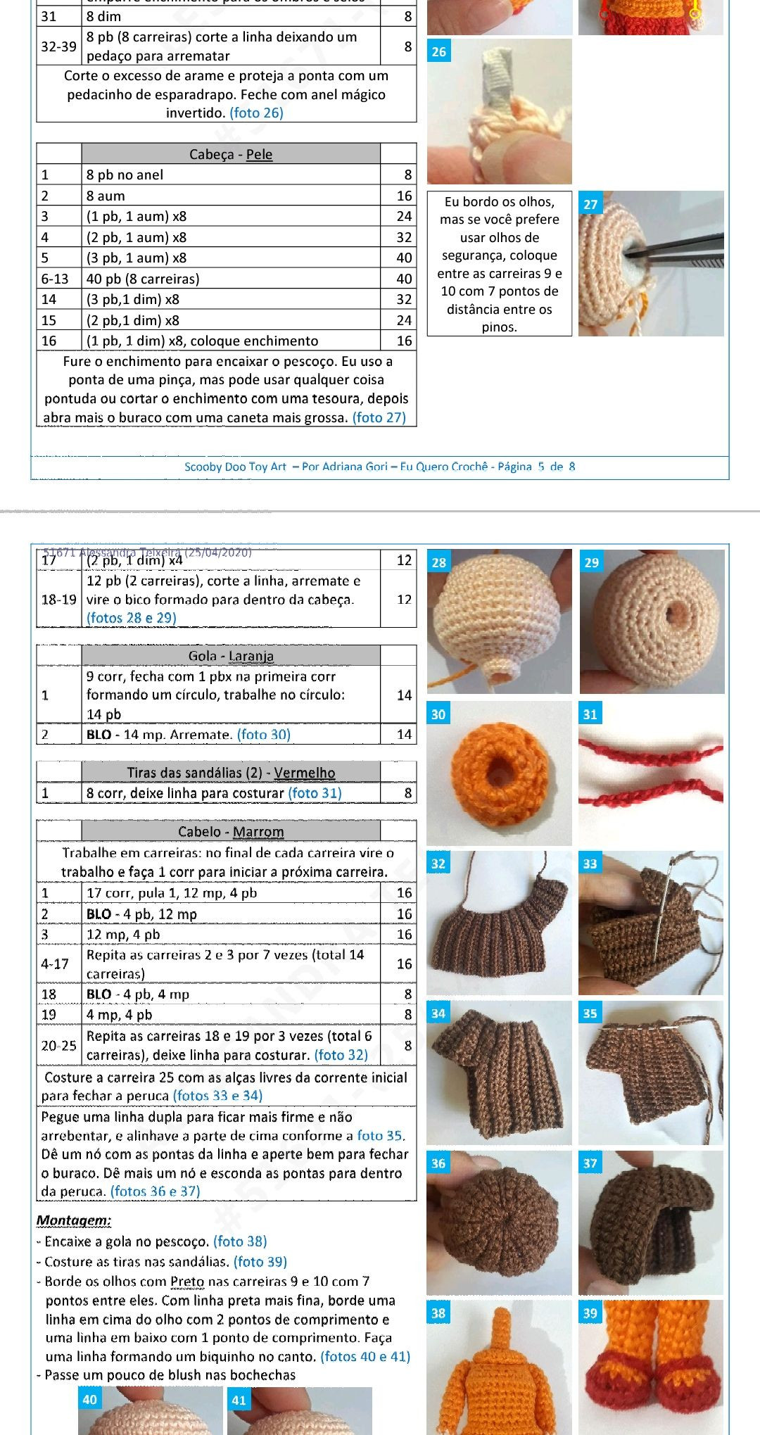 Hướng dẫn móc búp bê Velma Scooby Doo chi tiết