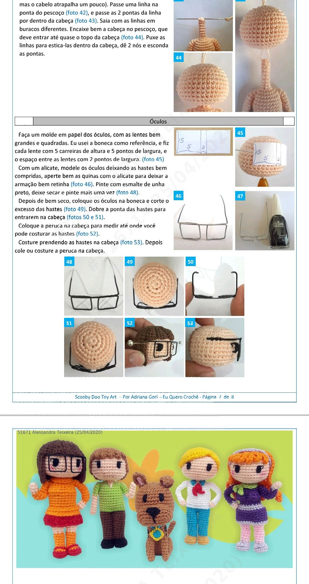 Hướng dẫn móc búp bê Velma Scooby Doo chi tiết