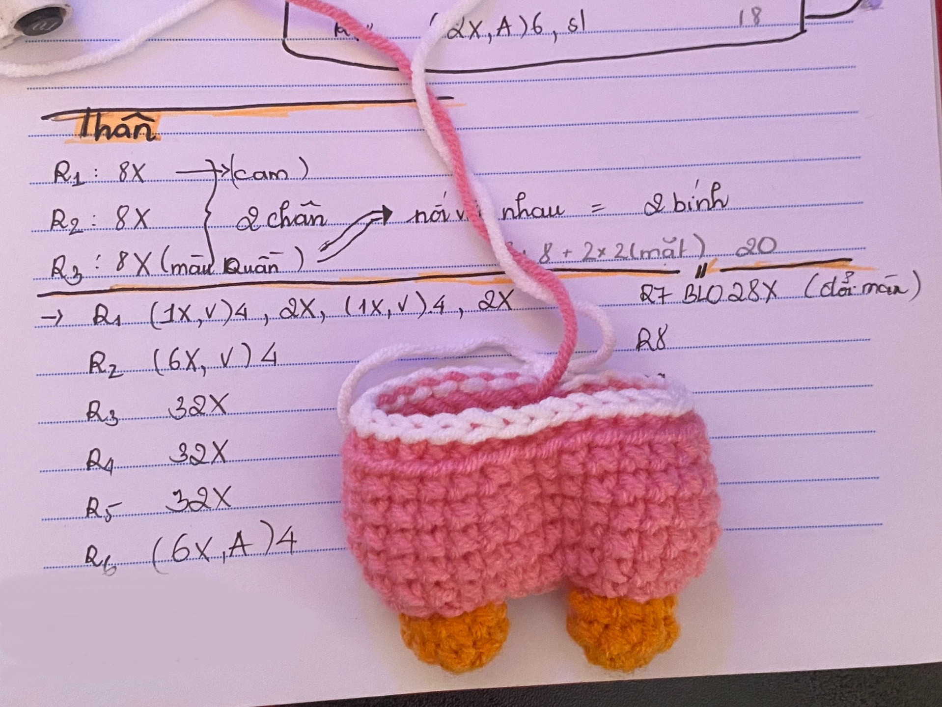 Hướng dẫn móc búp bê vịt mặc quần yếm gấu dễ thương