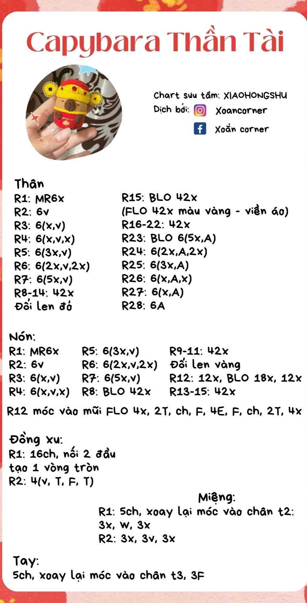 Hướng dẫn móc Capybara Thần Tài may mắn