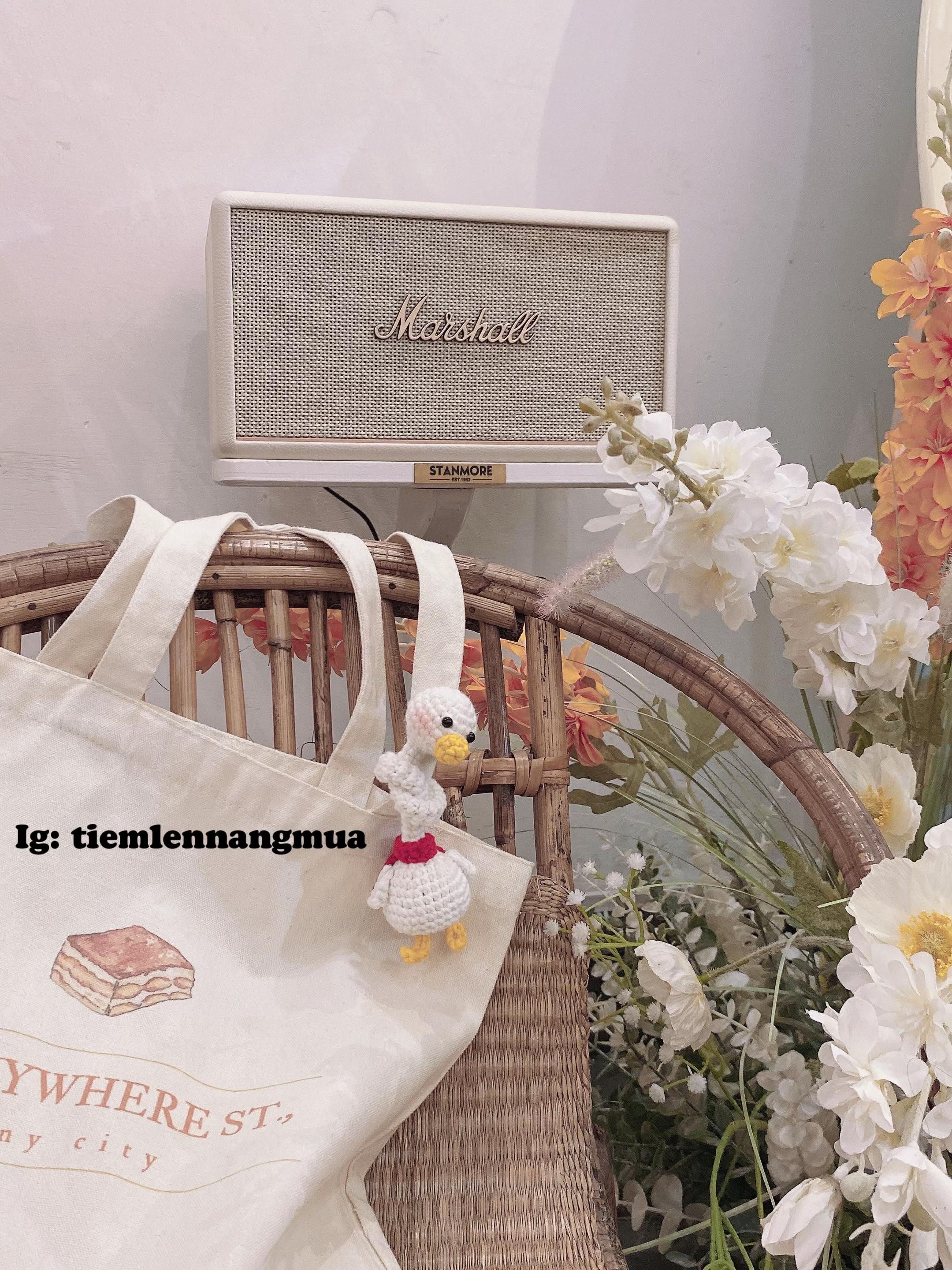 Hướng dẫn móc chìa khóa vịt cổ dài trắng