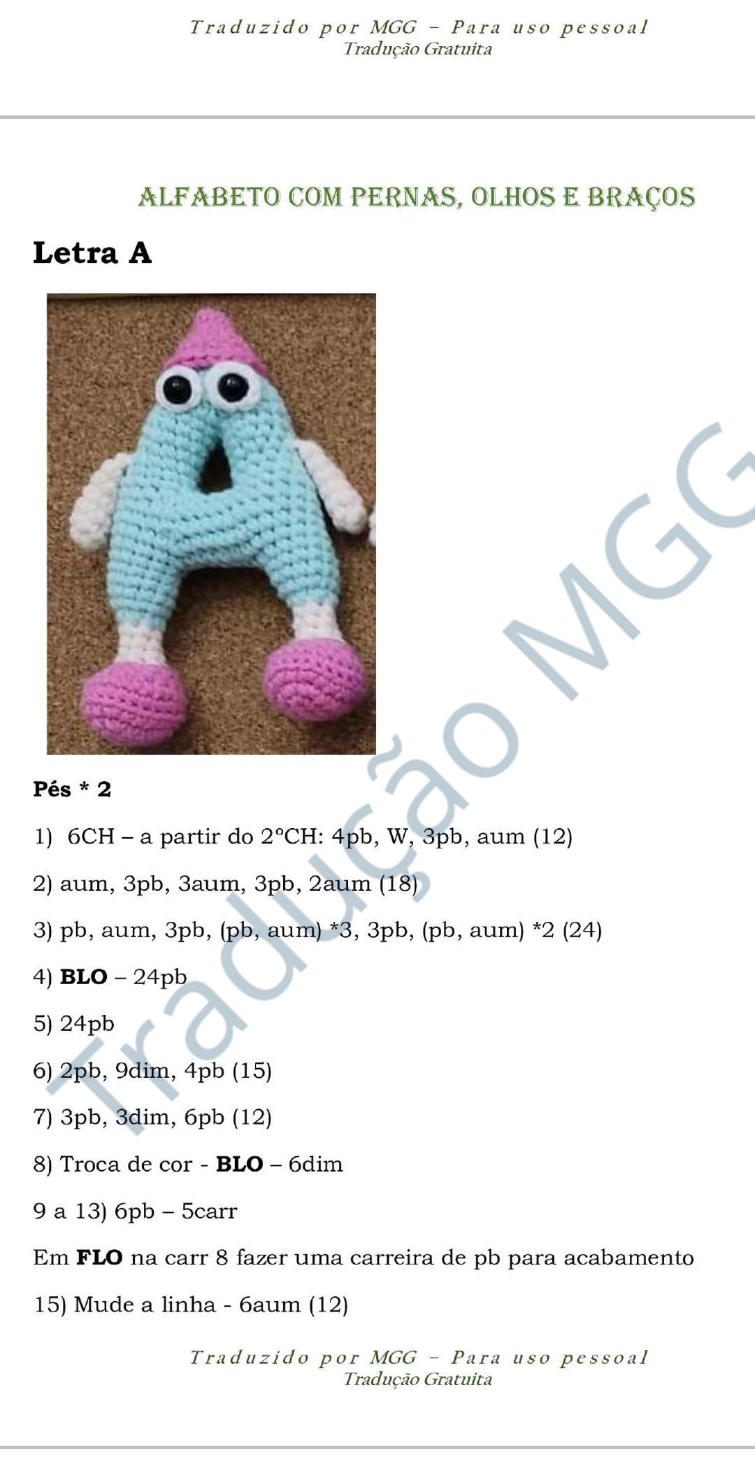 HƯỚNG DẪN MÓC CHỮ CÁI A CÓ CHÂN, TAY VÀ MẮT