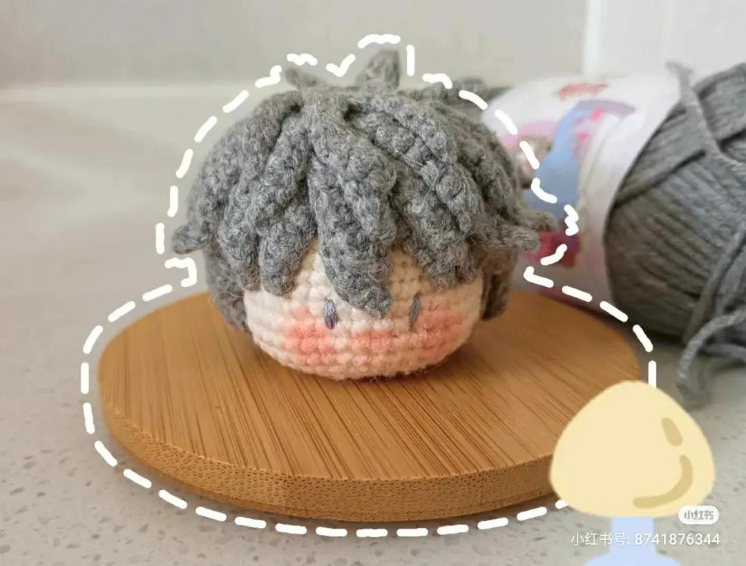 Hướng dẫn móc đầu búp bê tóc xám, chart chi tiết từng hàng