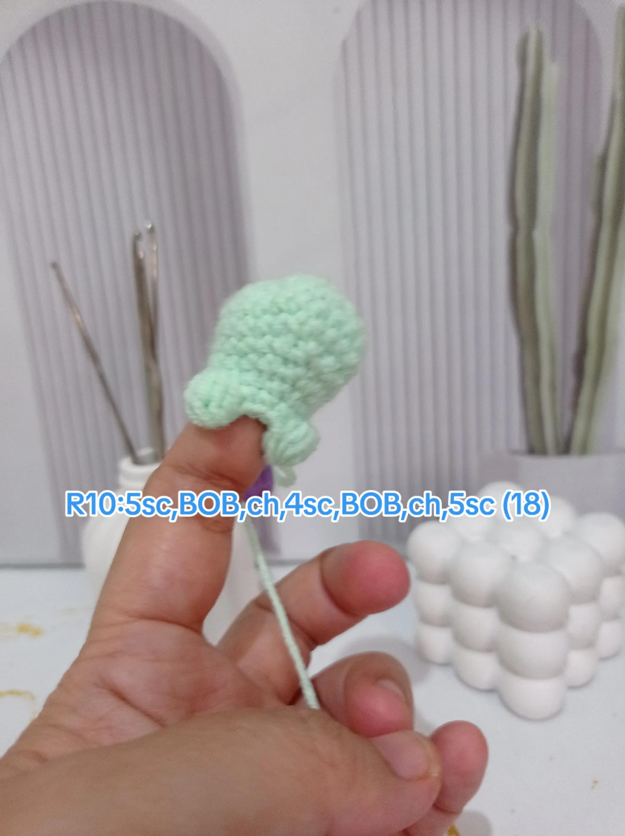 Hướng dẫn móc Dino mini xanh dễ thương