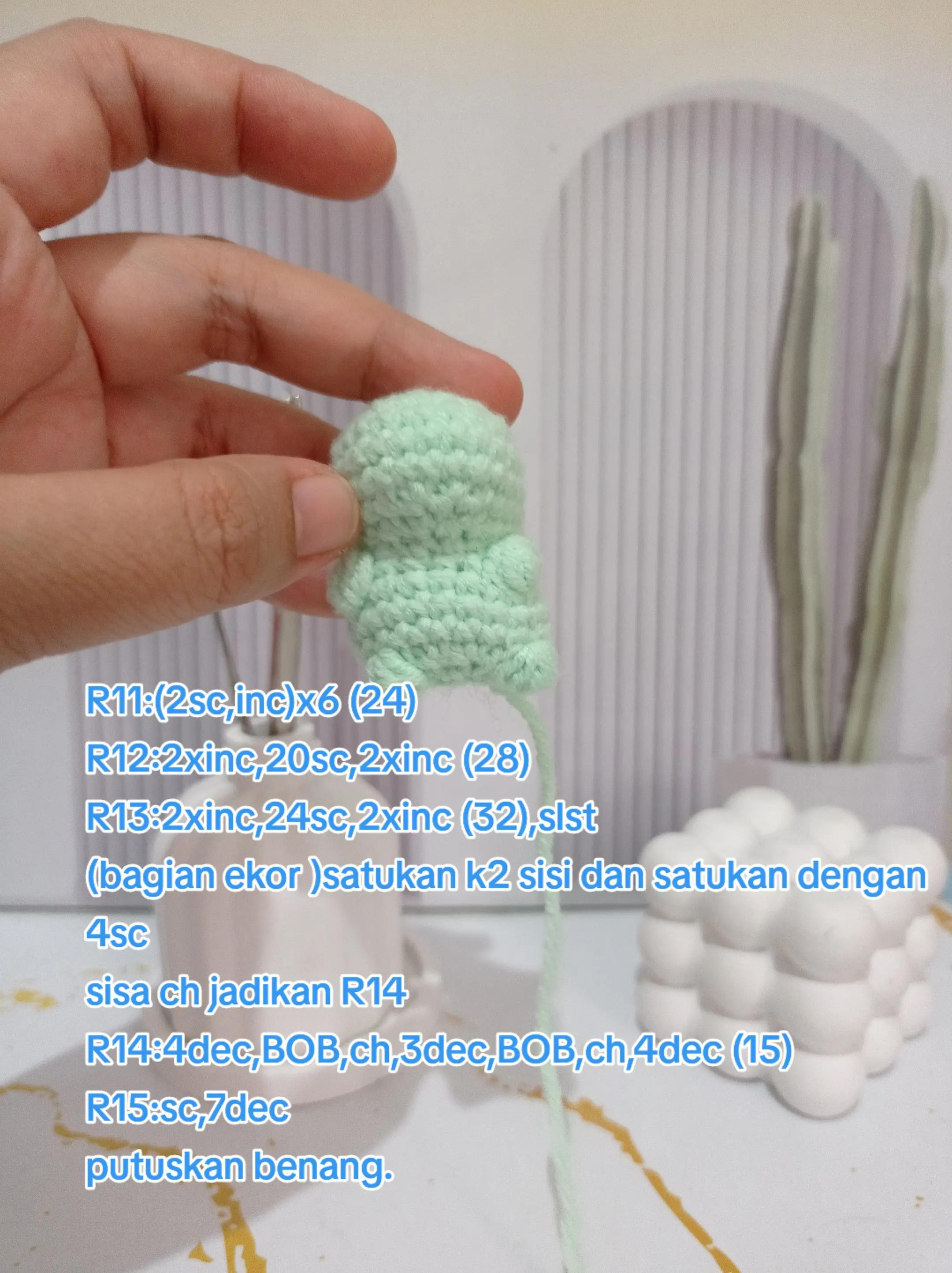 Hướng dẫn móc Dino mini xanh dễ thương