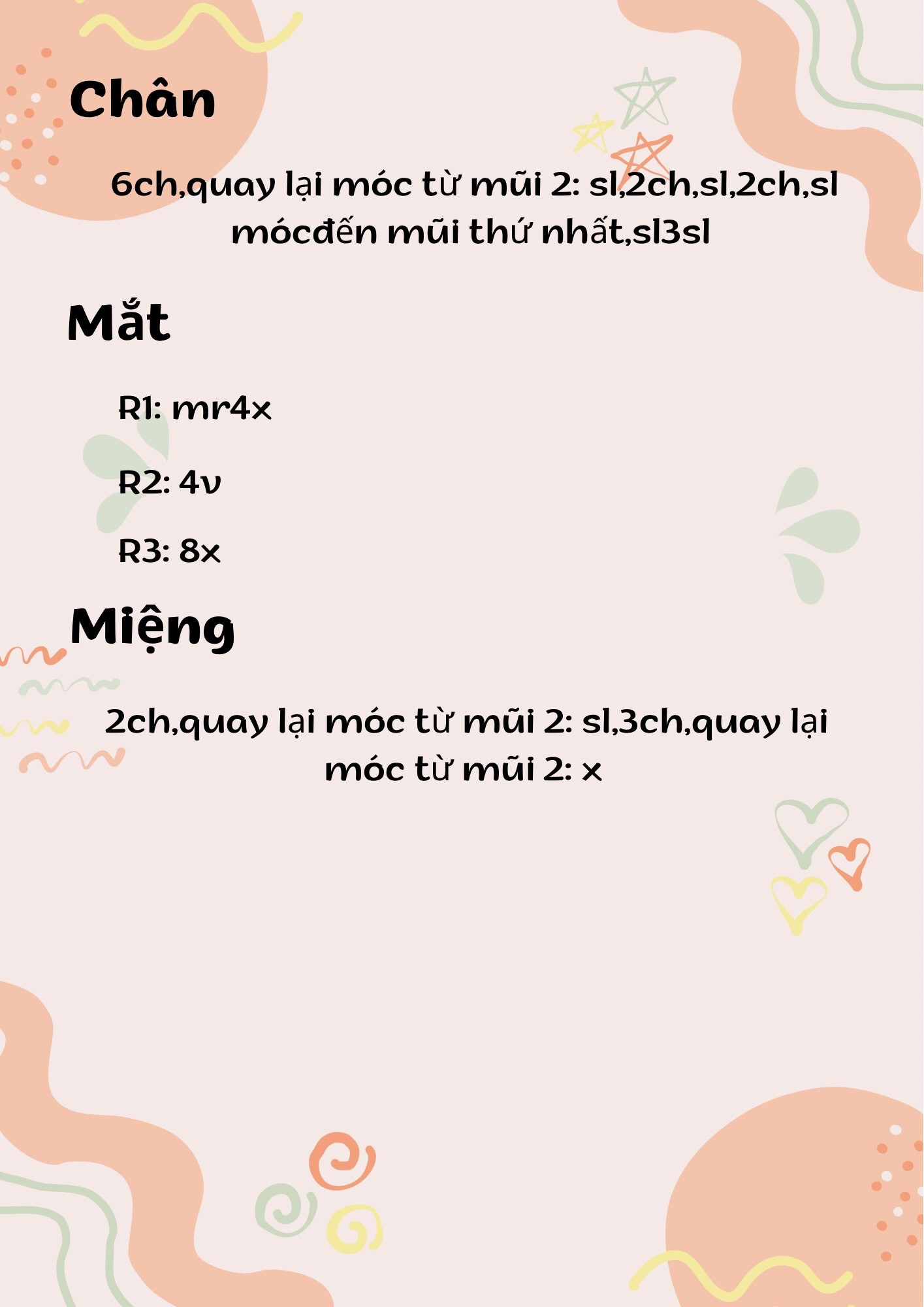 Hướng dẫn móc Gà nhỏ dễ thương màu vàng xanh trắng