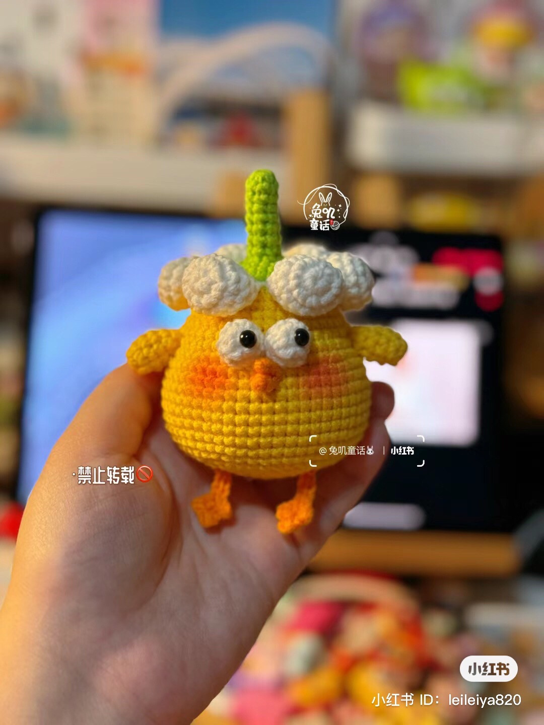 Hướng dẫn móc Gà nhỏ dễ thương màu vàng xanh trắng