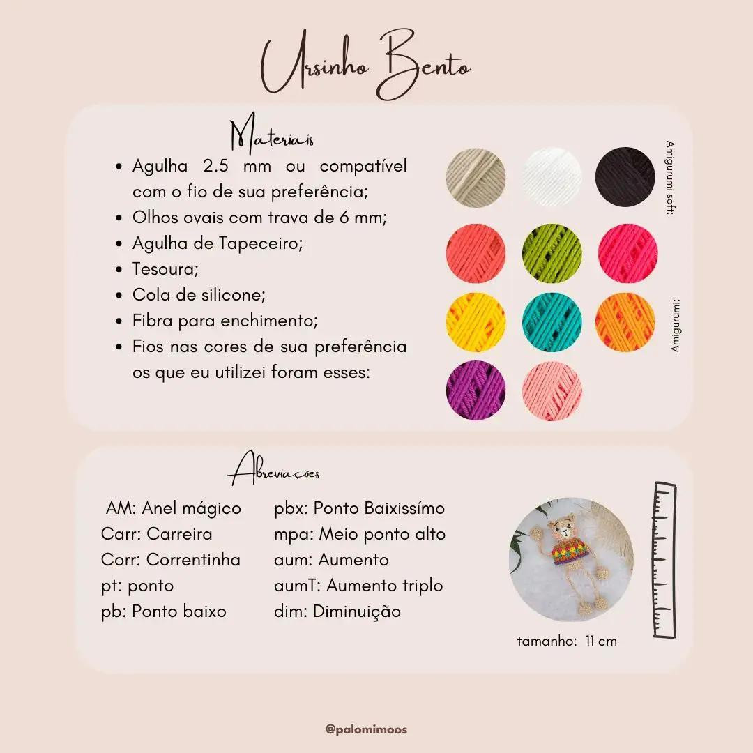 HƯỚNG DẪN MÓC GẤU BENTO URSINHO - RECIPE GRATUITA