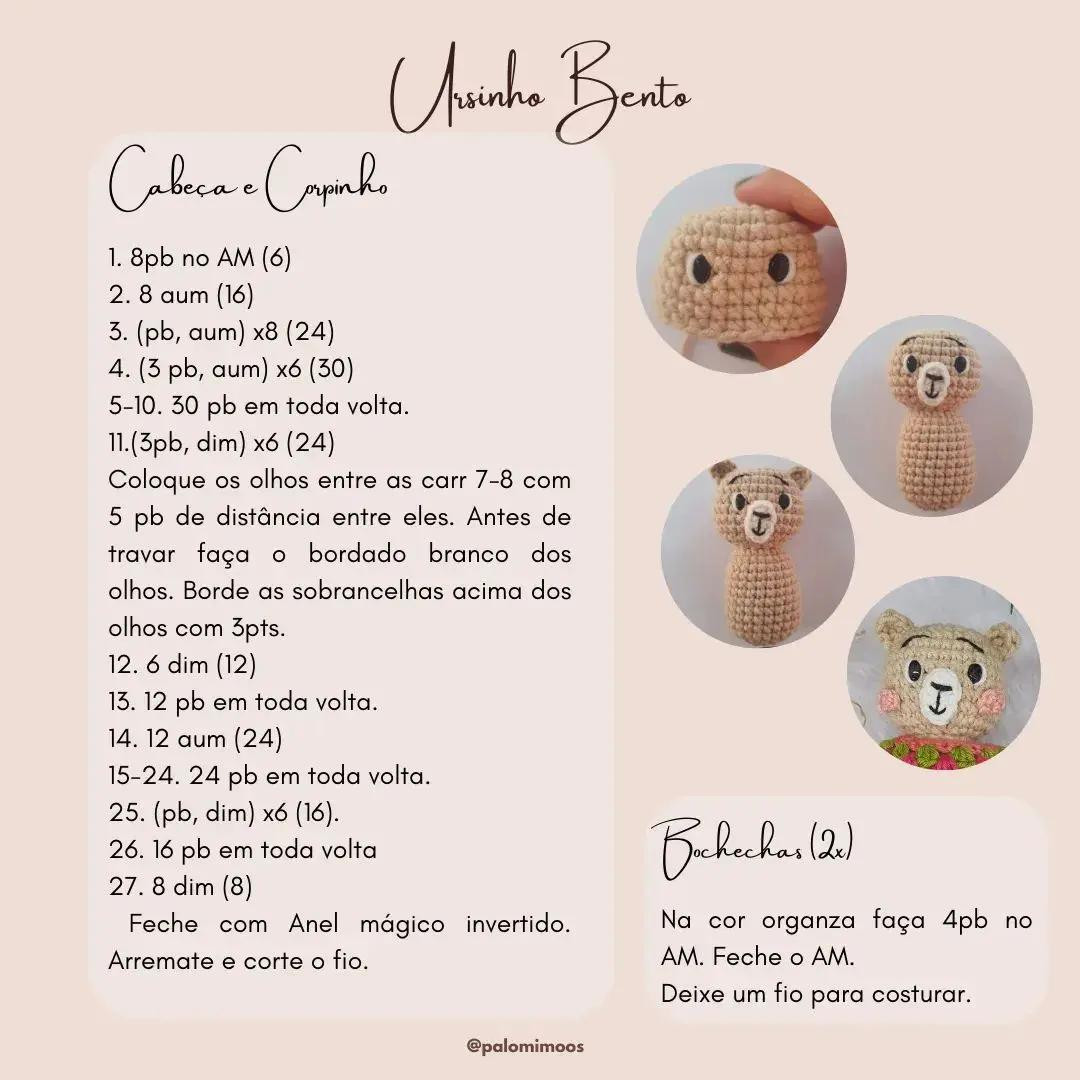 HƯỚNG DẪN MÓC GẤU BENTO URSINHO - RECIPE GRATUITA