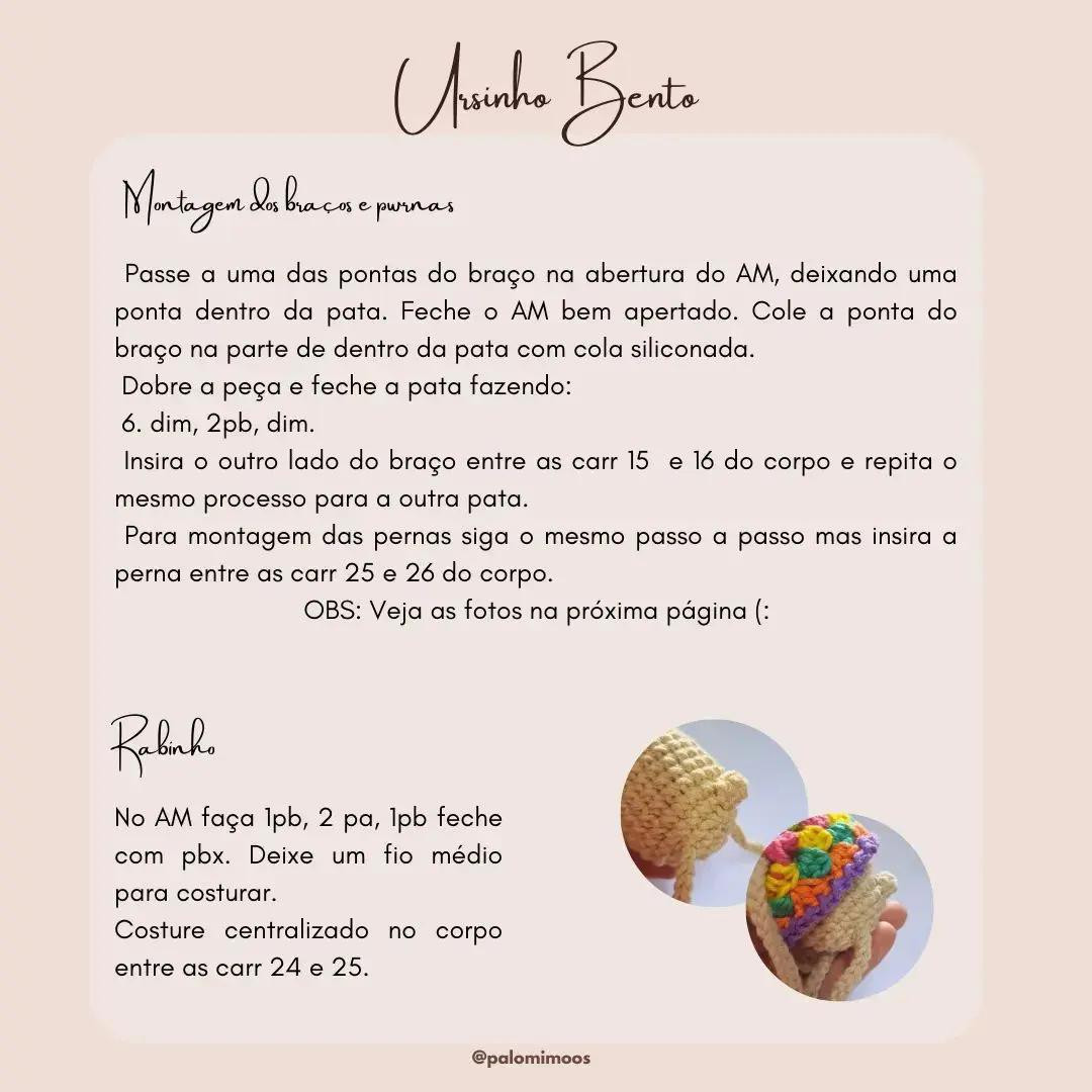 HƯỚNG DẪN MÓC GẤU BENTO URSINHO - RECIPE GRATUITA