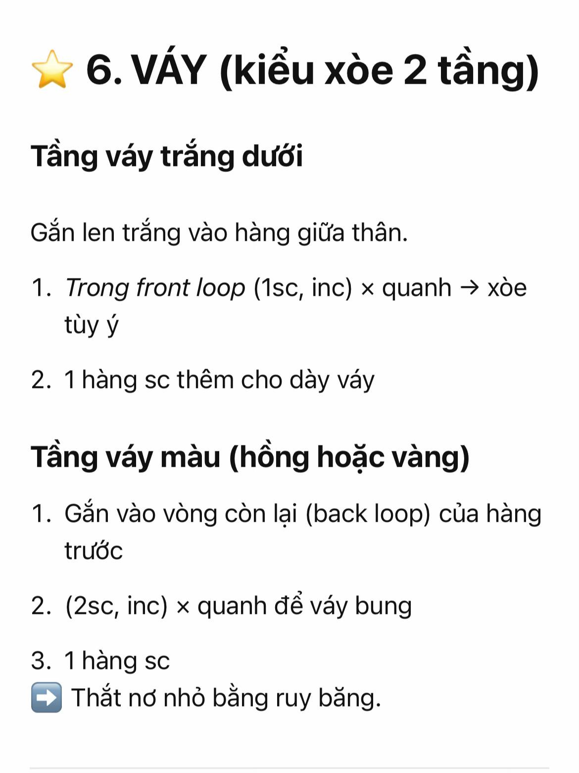 Hướng dẫn móc gấu bông mặc váy màu hồng và nâu