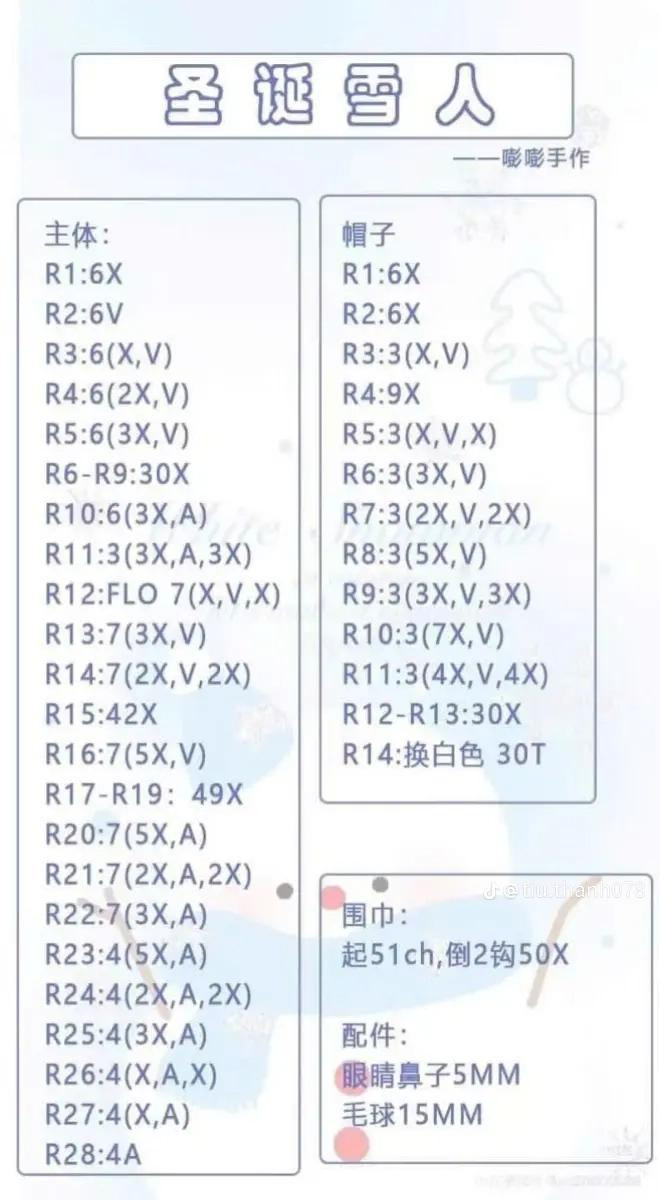 Hướng dẫn móc gấu bông Noel dễ thương