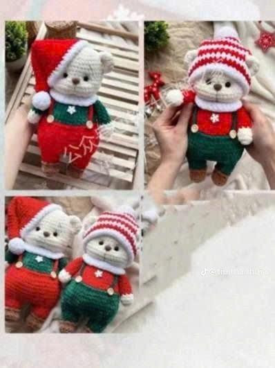 Hướng dẫn móc gấu bông Noel dễ thương