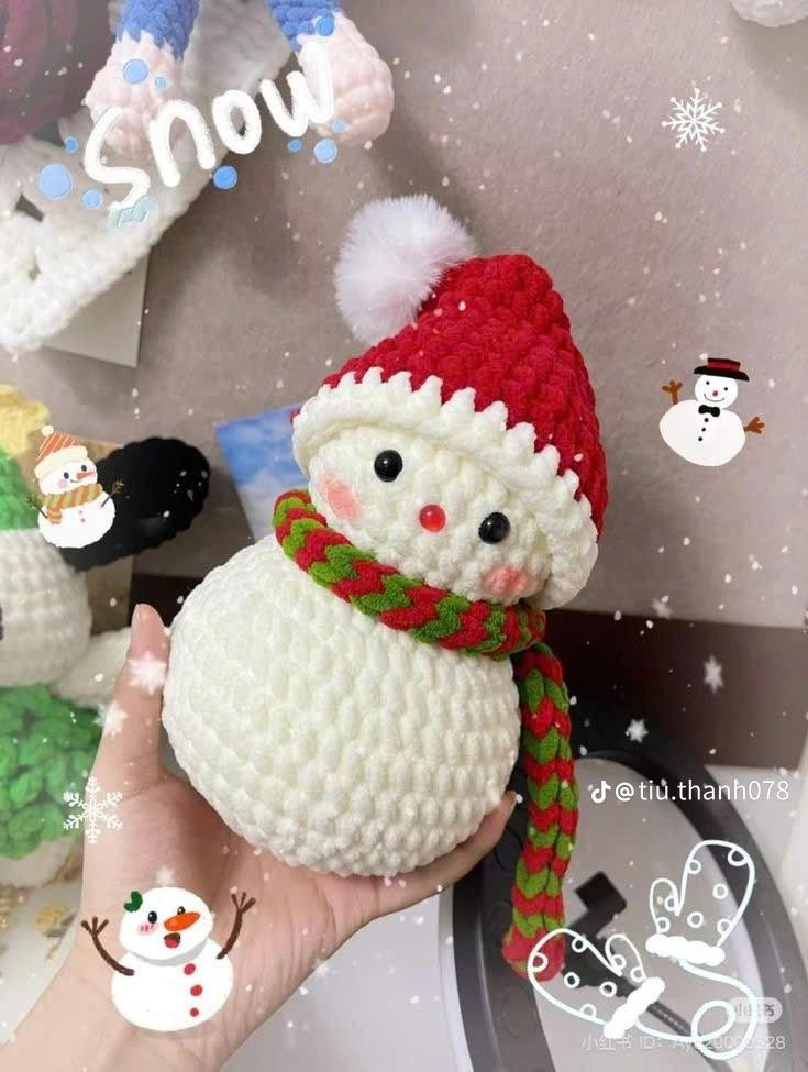 Hướng dẫn móc gấu bông Noel dễ thương