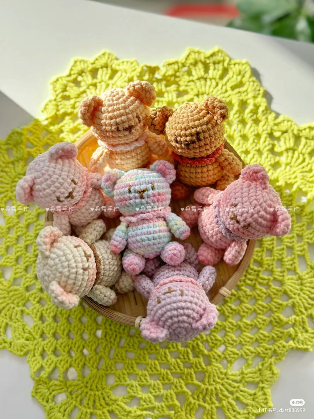 Hướng dẫn móc gấu nhỏ pastel dễ thương