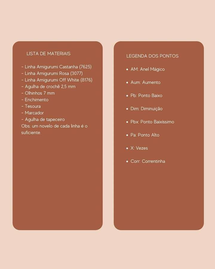 Hướng dẫn móc gấu Ursinha Meg màu nâu mặc váy hồng