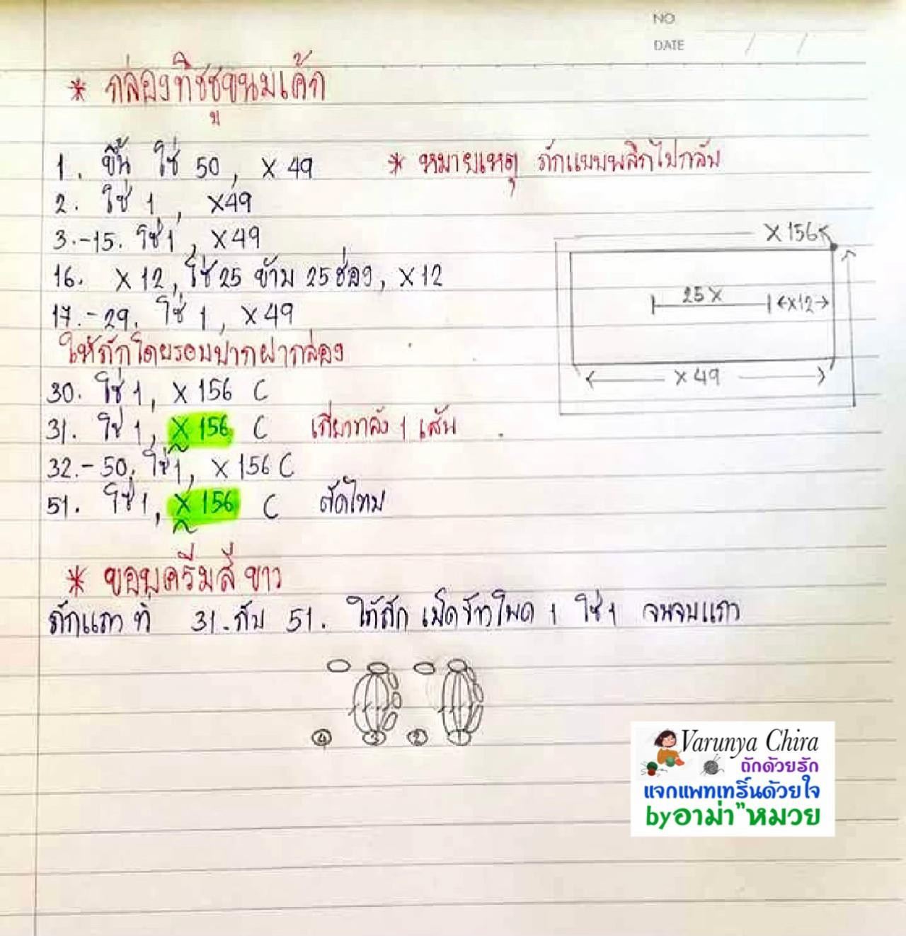 Hướng dẫn móc giỏ hình bánh kem dâu kiwi