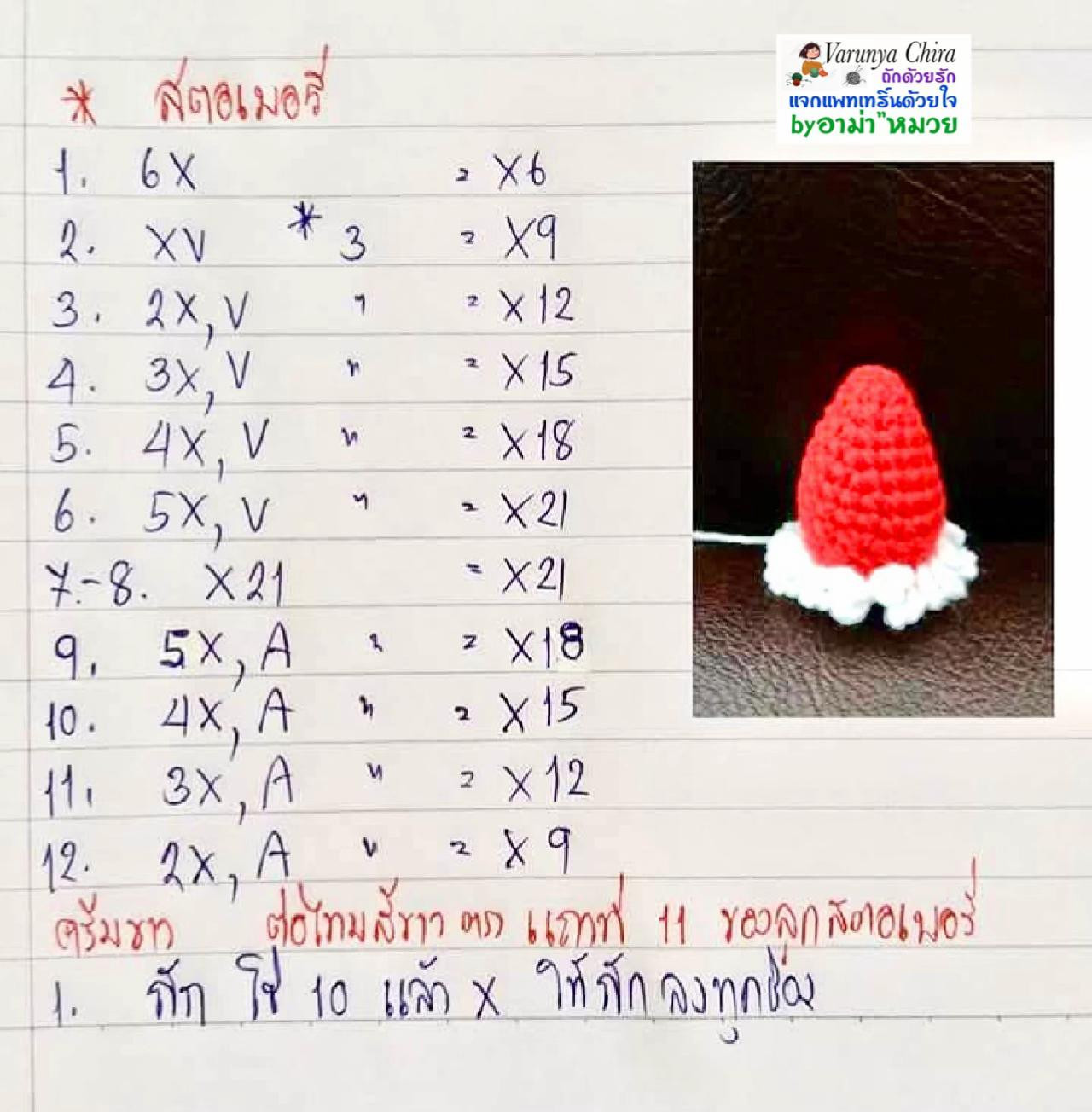 Hướng dẫn móc giỏ hình bánh kem dâu kiwi