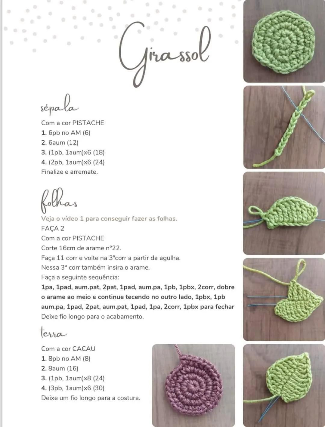 Hướng dẫn móc hoa hướng dương Girassol trong chậu