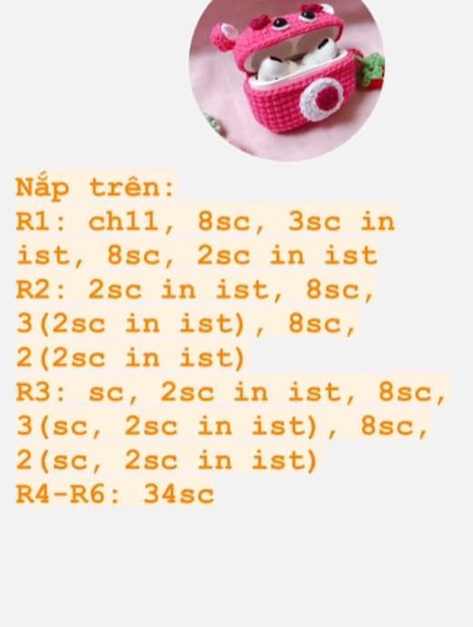 Hướng dẫn móc hộp tai nghe AirPods hình gấu hồng dễ thương