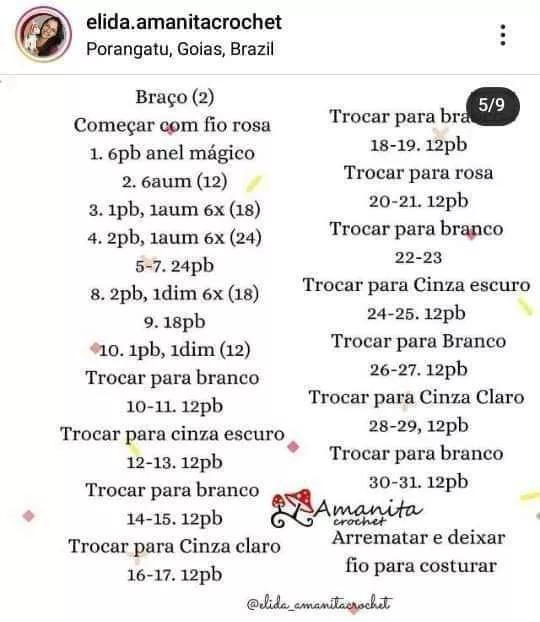 Hướng dẫn móc hươu cao cổ sọc màu hồng xám