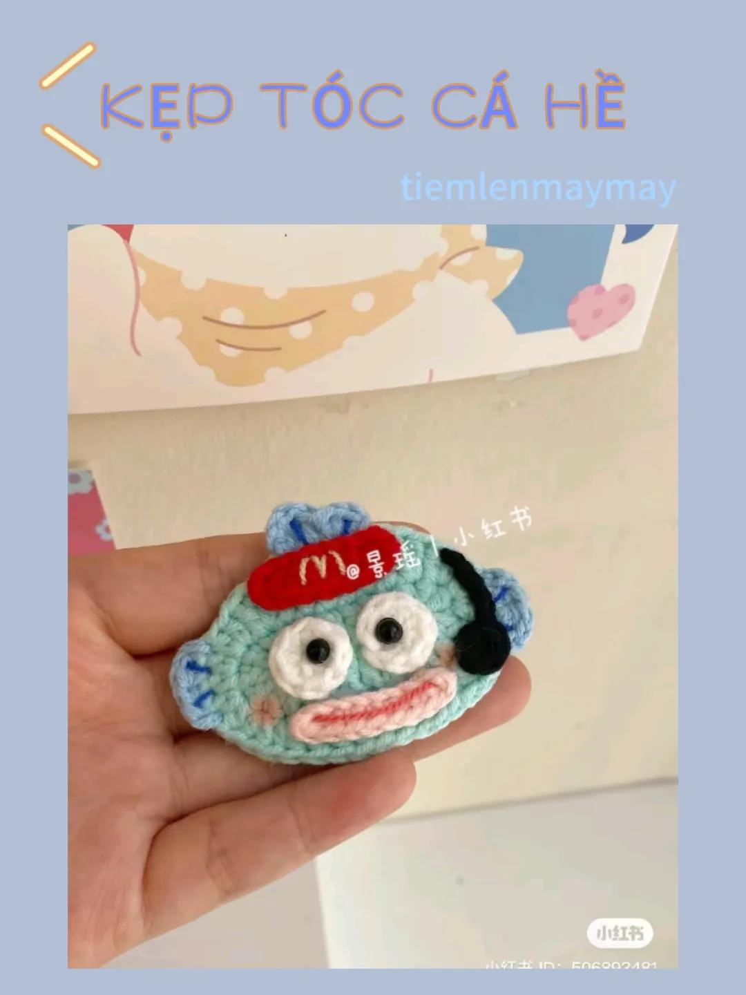 Hướng dẫn móc kẹp tóc cá hề Dory nhiều màu sắc