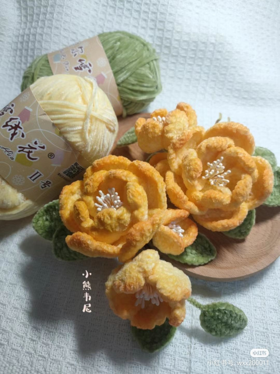 Hướng dẫn móc kẹp tóc hoa màu vàng cam