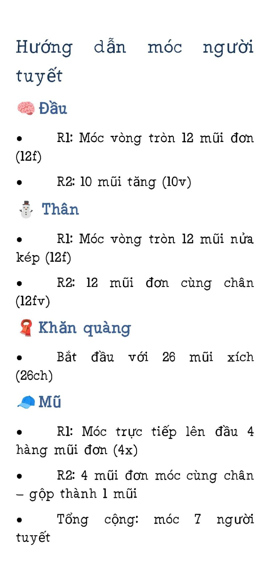 Hướng dẫn móc khăn len người tuyết và hoa tuyết