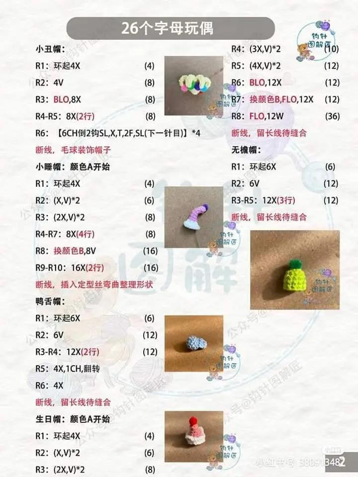 Hướng dẫn móc len 26 chữ cái alphabet amigurumi