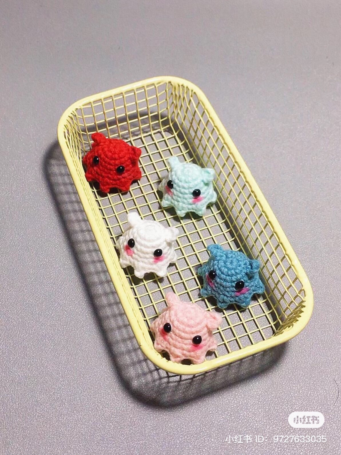 Hướng dẫn móc len Bạch tuộc mini (Mini Octopus) nhiều màu sắc dễ thương, chart chi tiết từng hàng