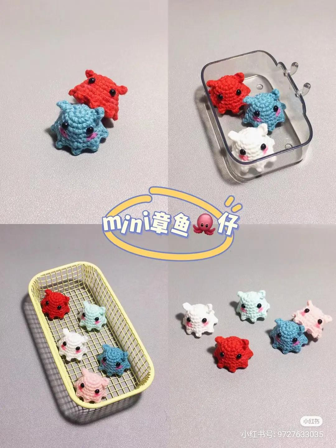 Hướng dẫn móc len Bạch tuộc mini nhiều màu sắc dễ thương