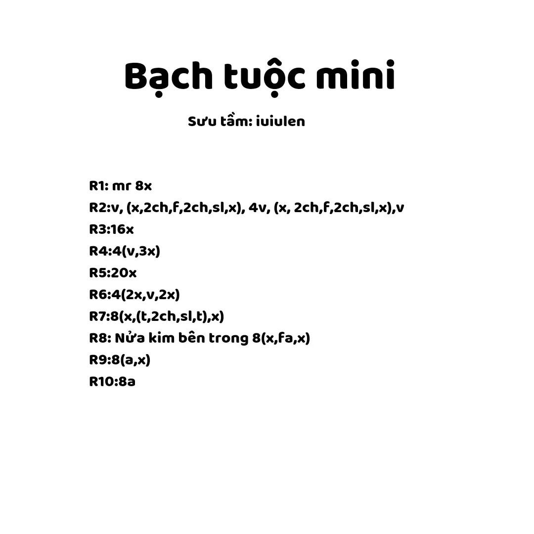 Hướng dẫn móc len Bạch tuộc mini nhiều màu sắc dễ thương