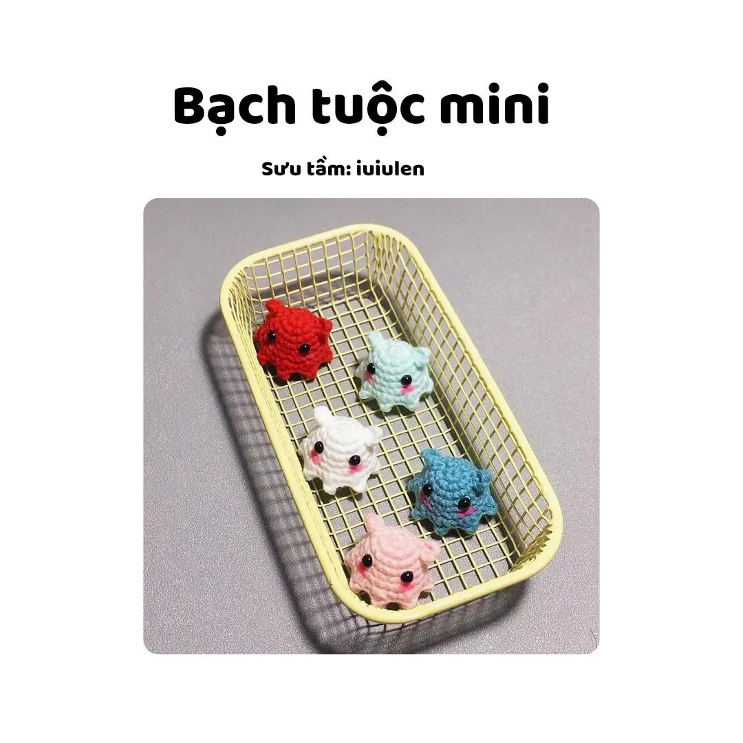Hướng dẫn móc len Bạch tuộc mini nhiều màu sắc dễ thương