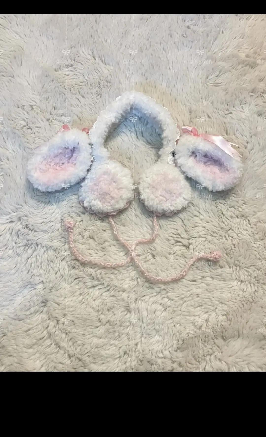 Hướng dẫn móc len băng đô tai cừu da cừu pastel