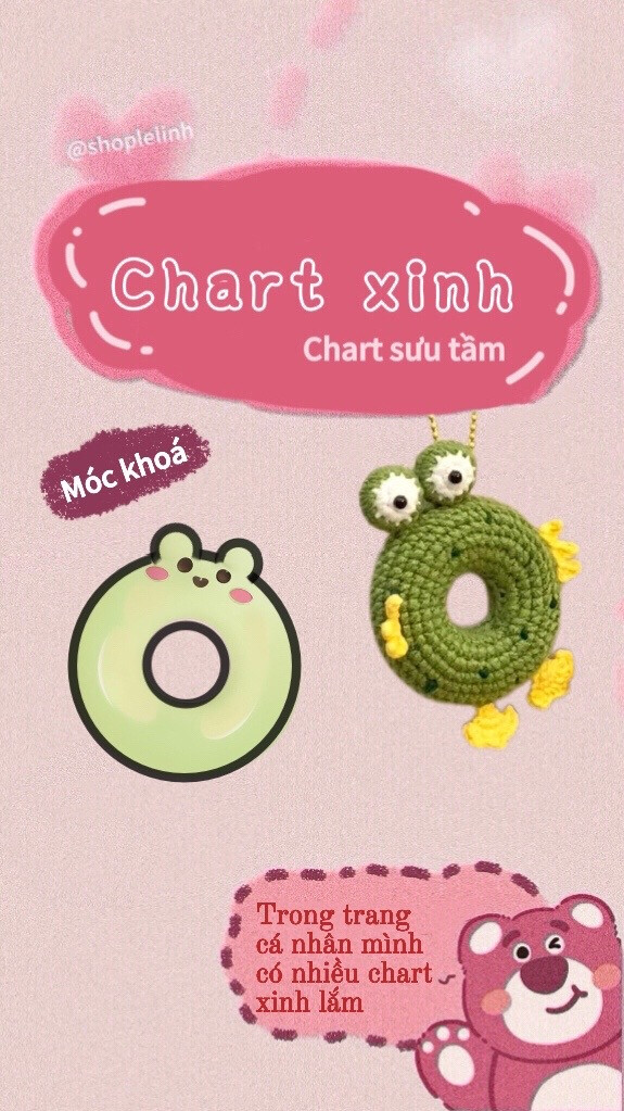 Hướng dẫn móc len bánh donut hình con ếch dễ thương