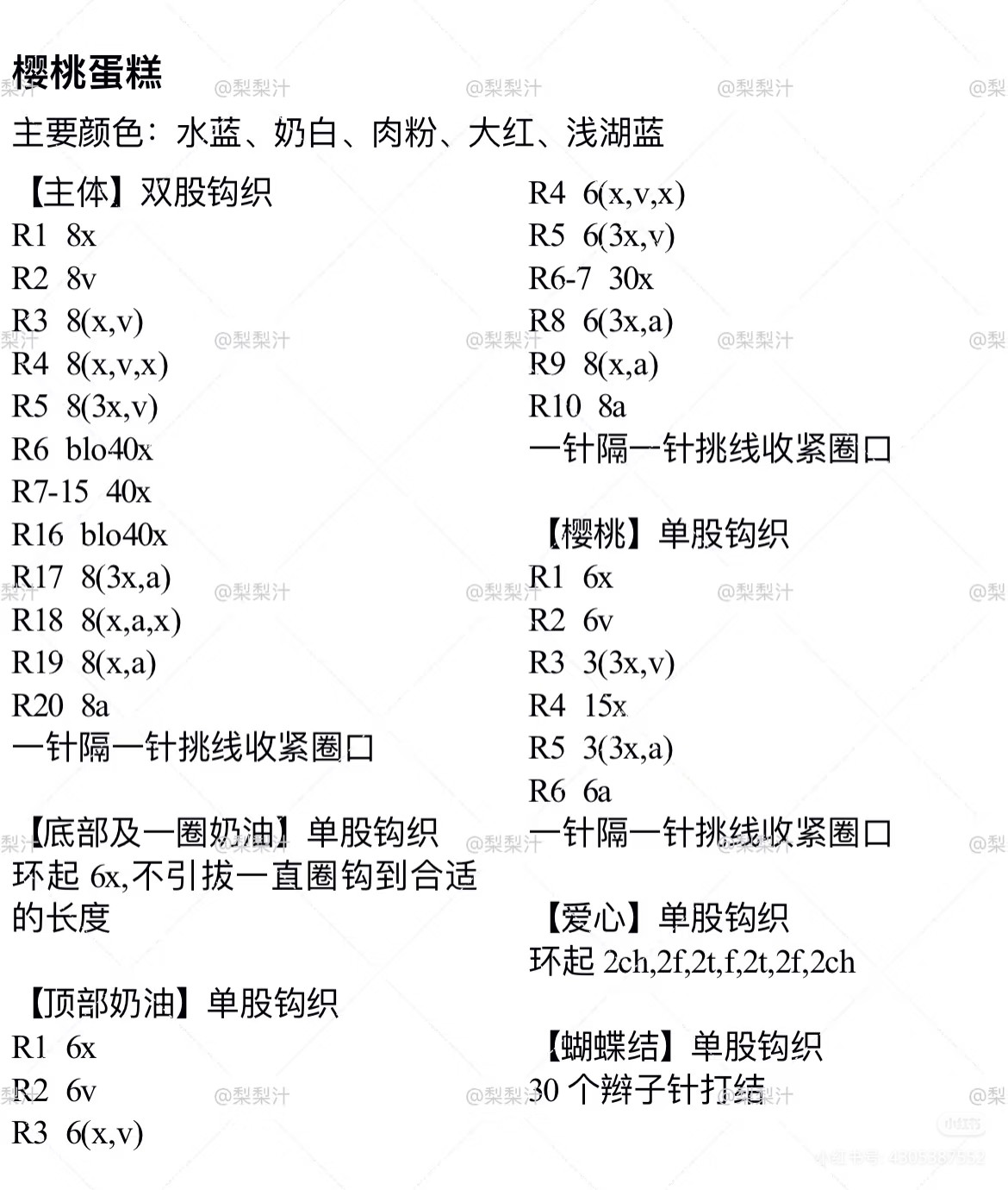 Hướng dẫn móc len bánh kem sinh nhật màu xanh